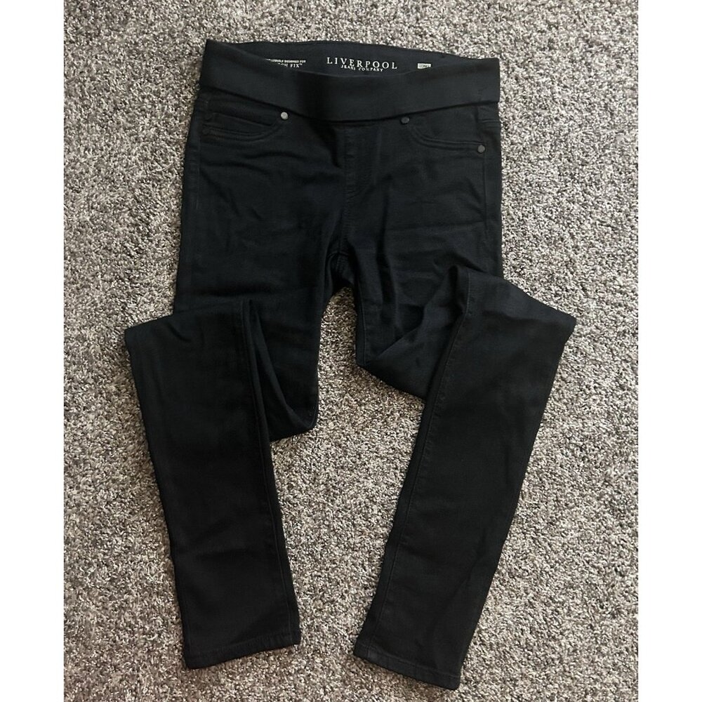 Liverpool Women’s Black Pull-On Skinny Jeggings Long 0/25